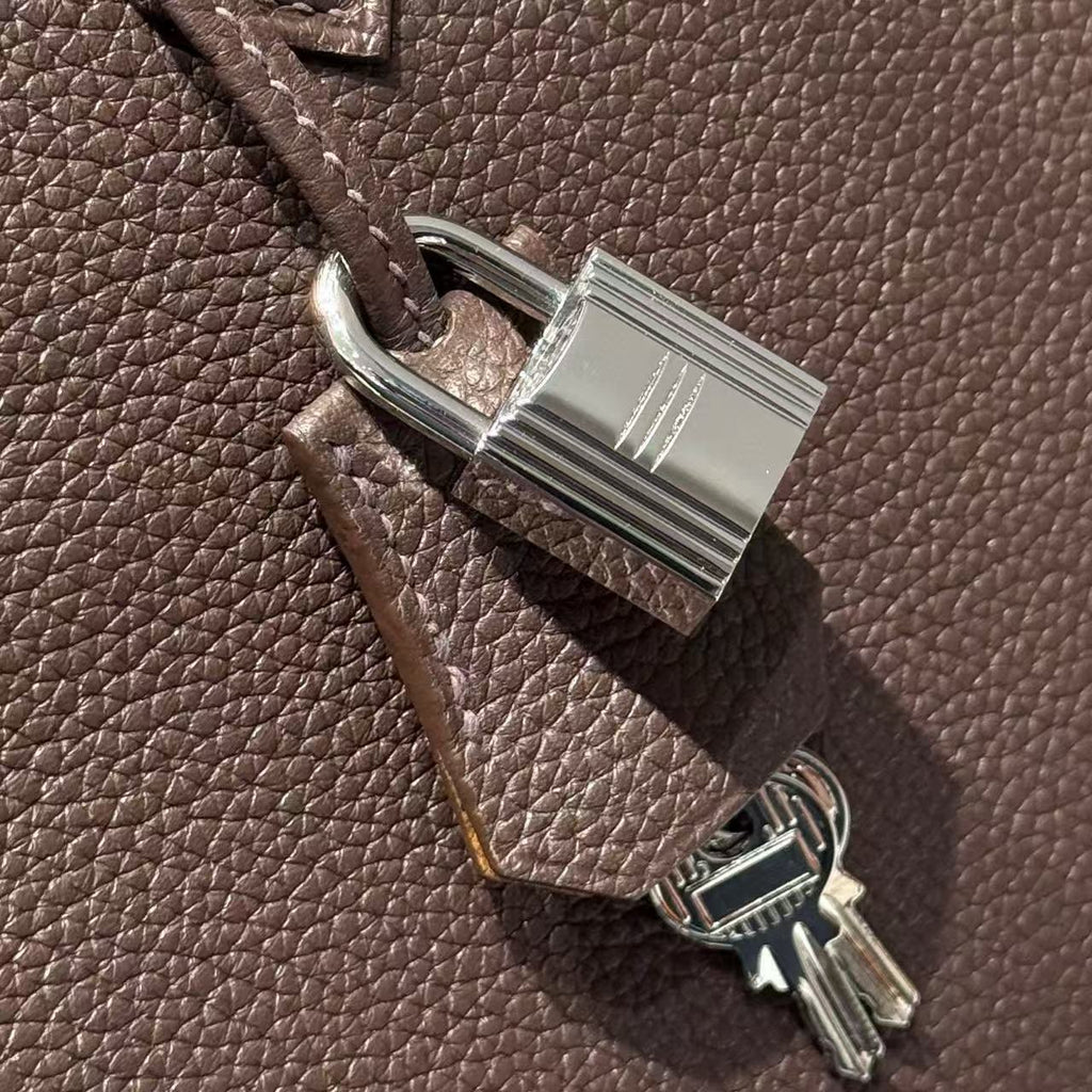HM BIRKIN 25CM IN CHOCOLATE BROWN TOGO LEATHER SILVER HARDWARE