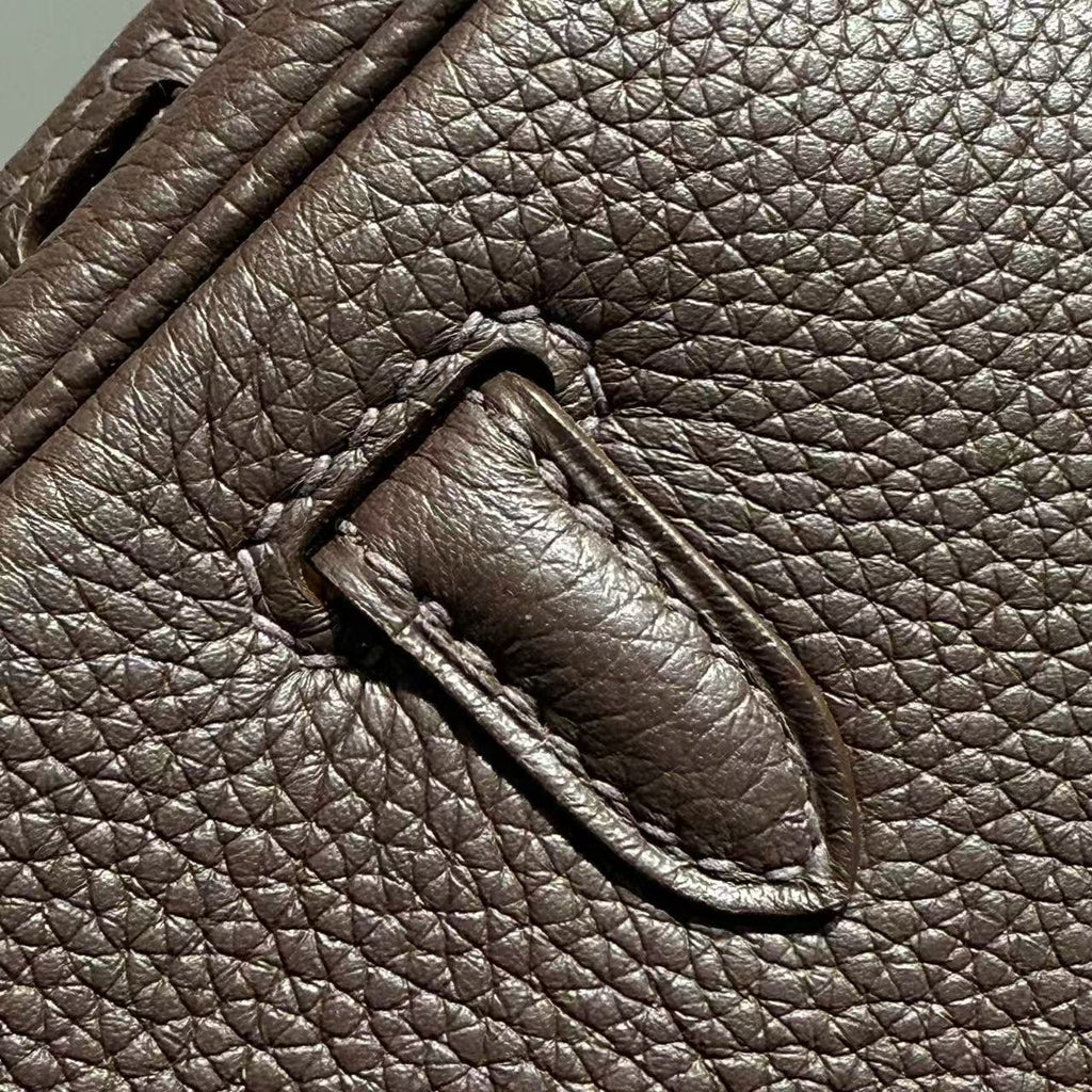 HM BIRKIN 25CM IN CHOCOLATE BROWN TOGO LEATHER SILVER HARDWARE