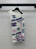 CC SLEEVELESS DRESS IN COLORFUL WOOL