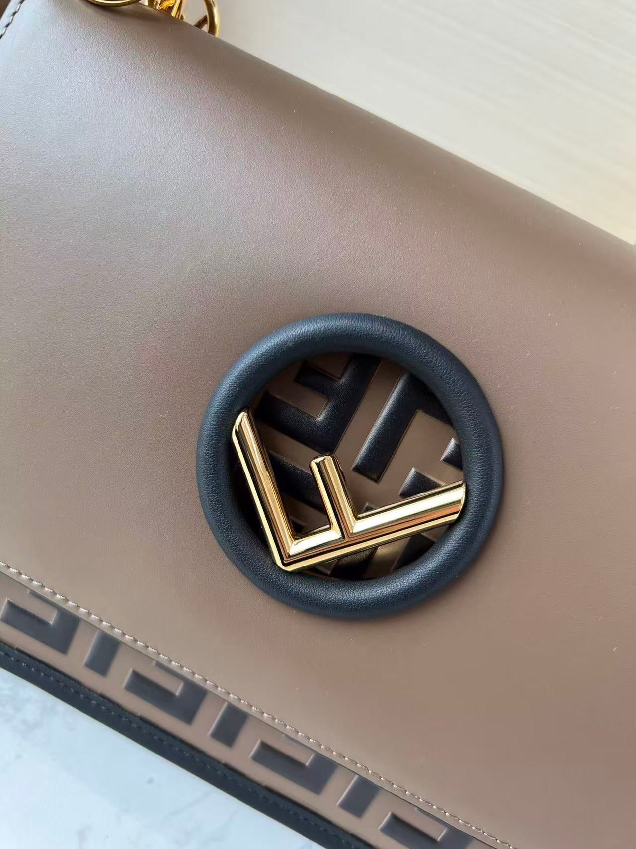 FENDI 25 SHOULDER BAG IN DARK BROWN CALFSKIN TP3