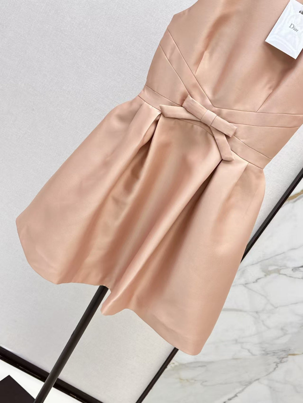 DIOR DRESS IN DARK NUDE