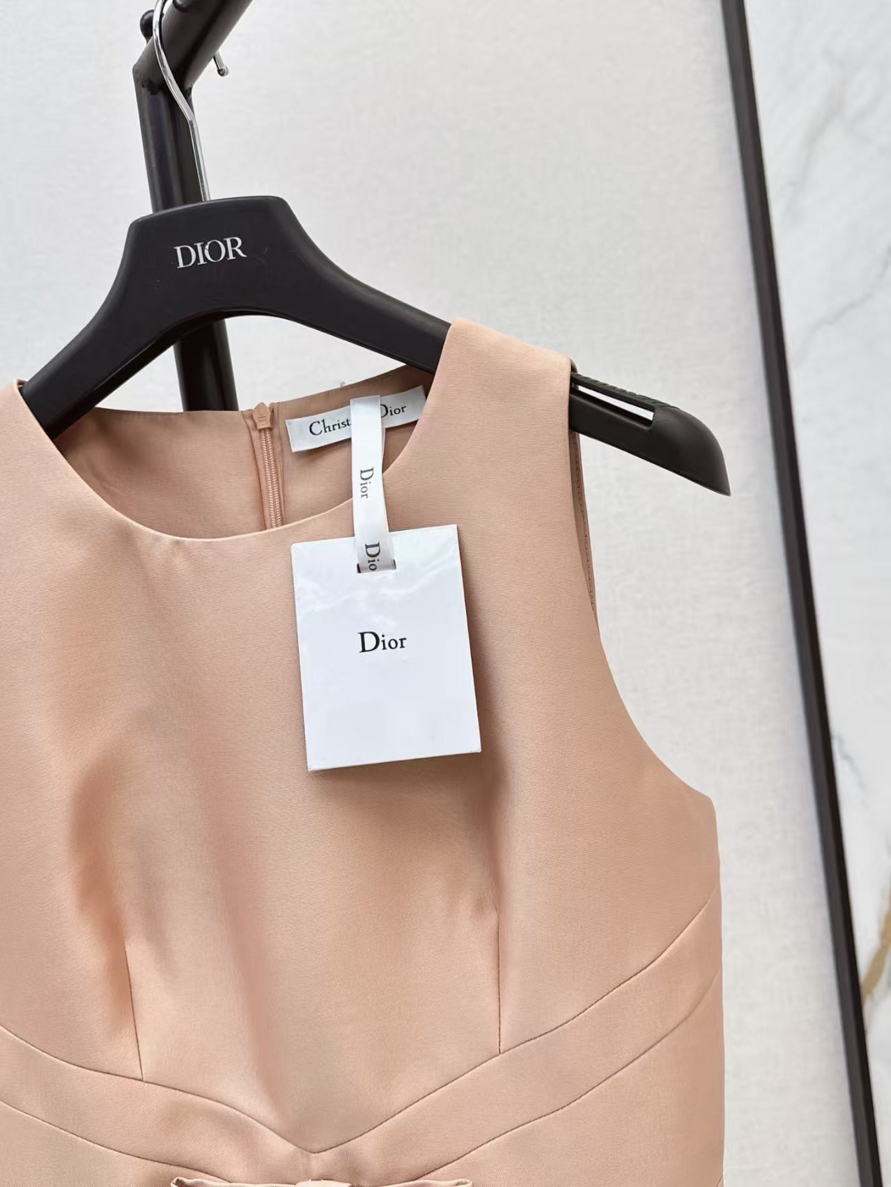 DIOR DRESS IN DARK NUDE