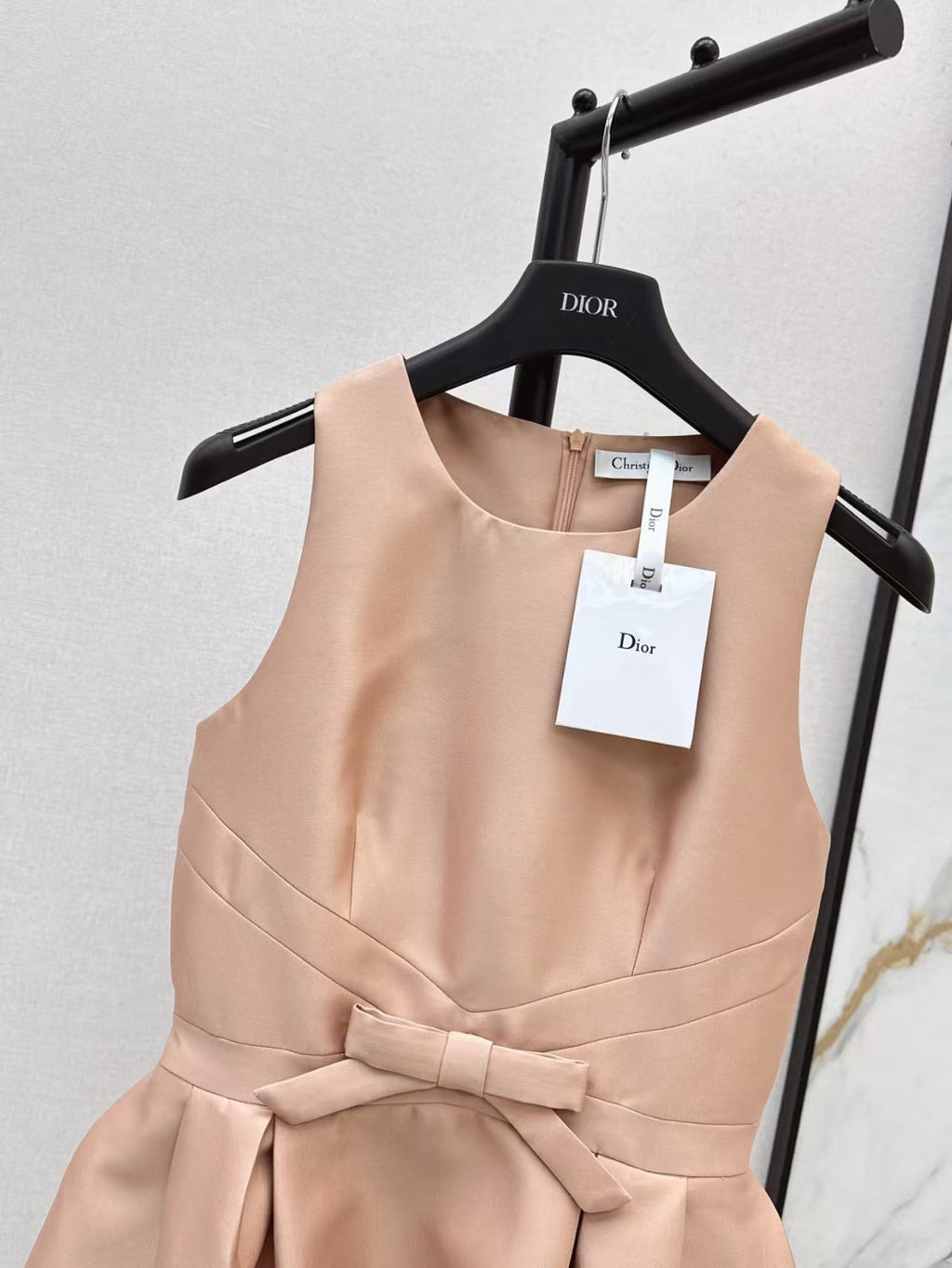 DIOR DRESS IN DARK NUDE