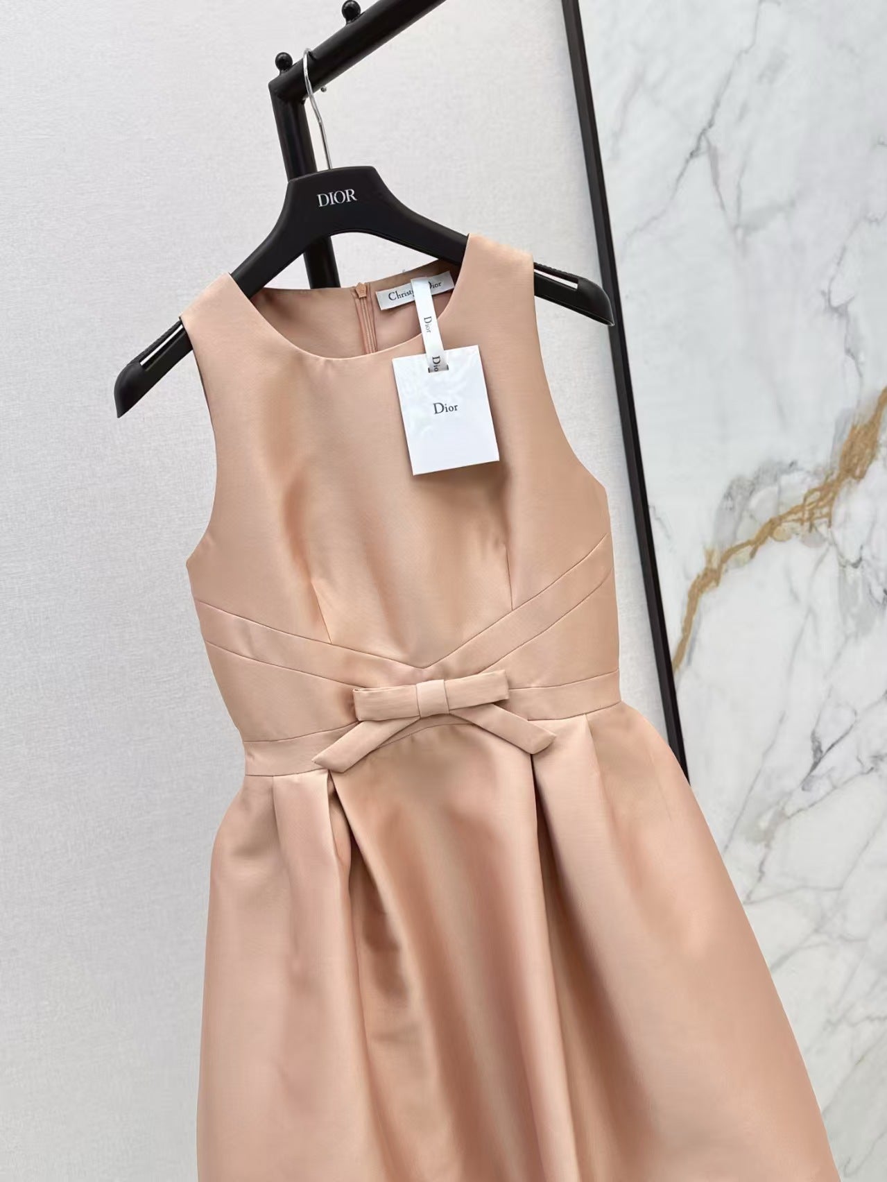 DIOR DRESS IN DARK NUDE