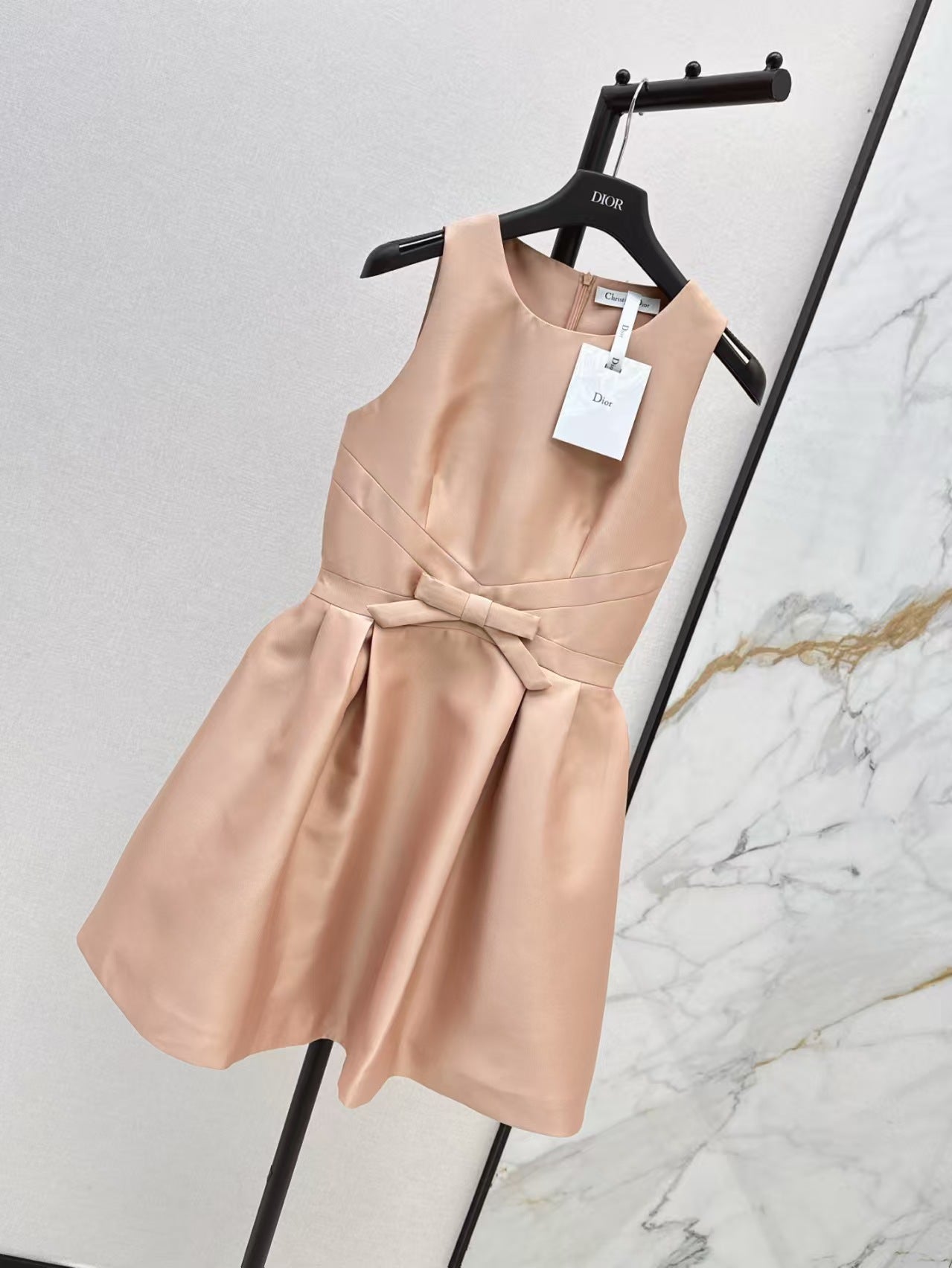 DIOR DRESS IN DARK NUDE