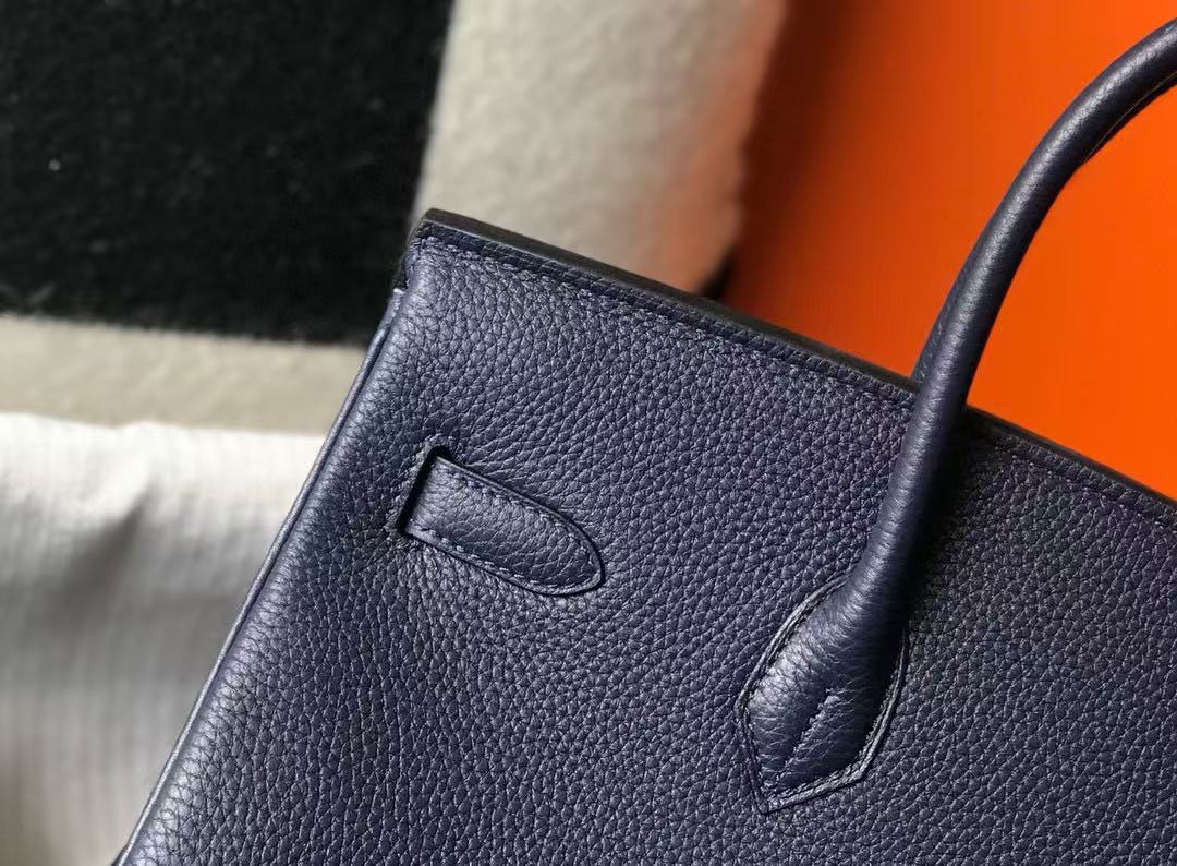 HM BIRKIN 30 BAG IN NAVY BLUE CALFSKIN GOLD HARDWARE