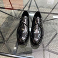 HM MEN LOAFERS IN BLACK CALFSKIN SILVER HARDWARE