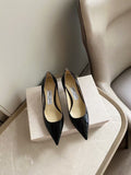 JIMMY HIGH PUMPS IN BLACK CALFSKIN