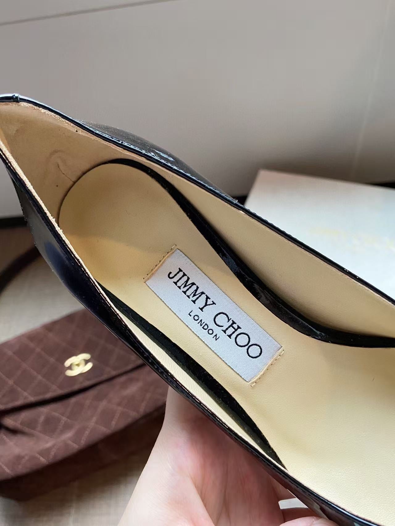 JIMMY HIGH PUMPS IN BLACK CALFSKIN