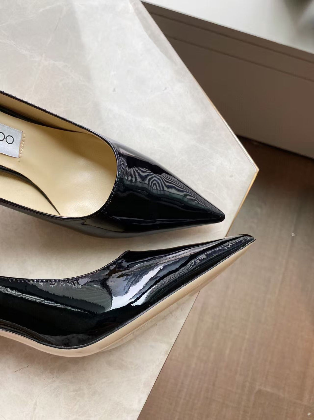 JIMMY HIGH PUMPS IN BLACK CALFSKIN