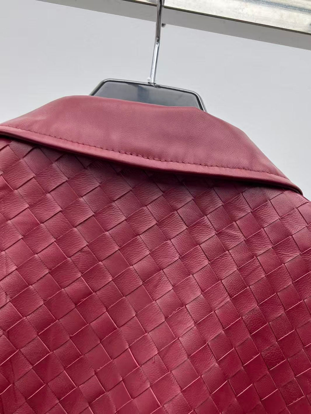 BOTTEGA VENETA JACKET IN BURGUNDY RED LEATHER