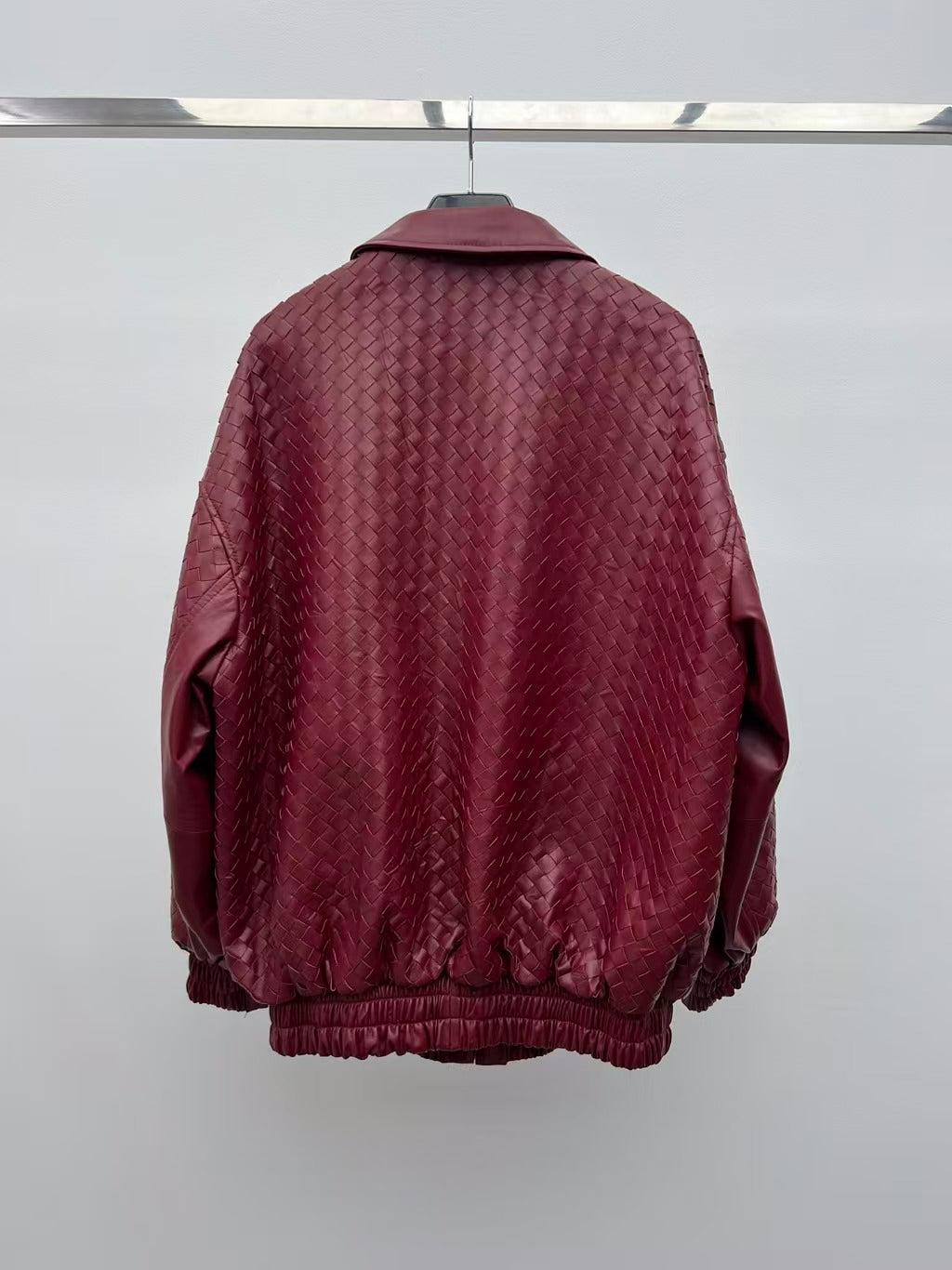 BOTTEGA VENETA JACKET IN BURGUNDY RED LEATHER