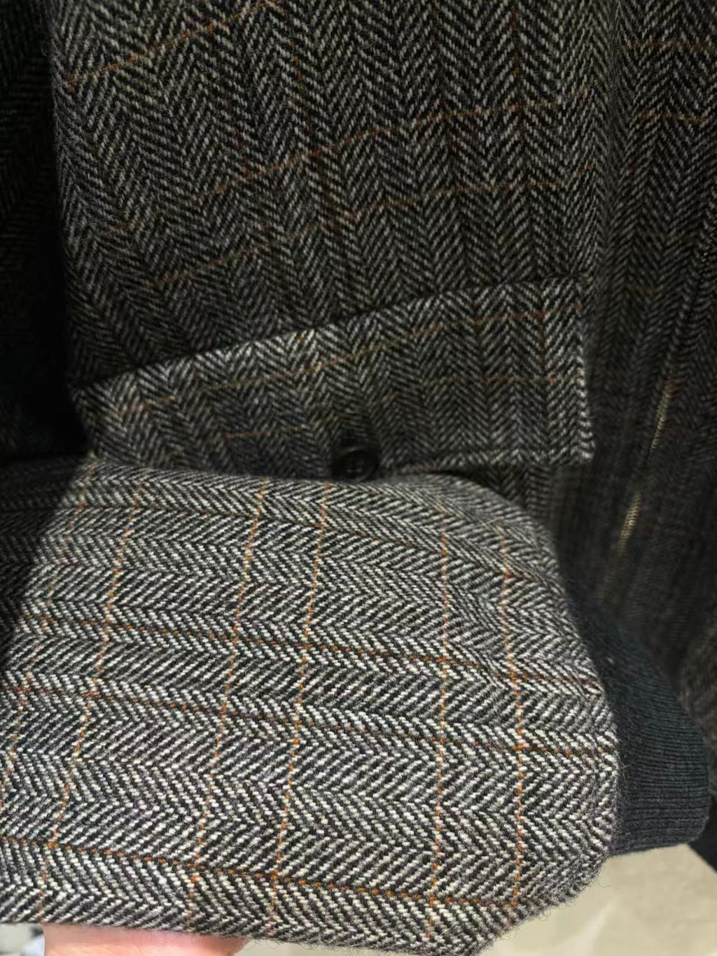 MIUMIU JACKET IN GREY PLAID WOOL