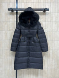 MONCLER HOODED PUFFER JACKET IN BLACK STYLE 124