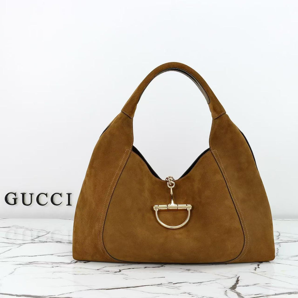 SOFTBIT MAXI SHOULDER BAG 46 IN SADDLE BROWN SUEDE