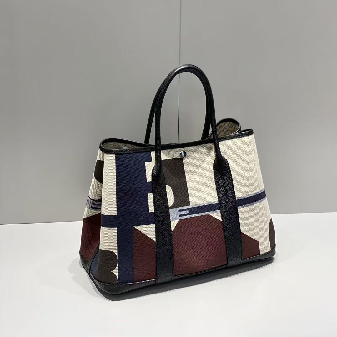 HM GARDEN PARTY 30 VOYAGE BAG IN COLORFUL CANVAS