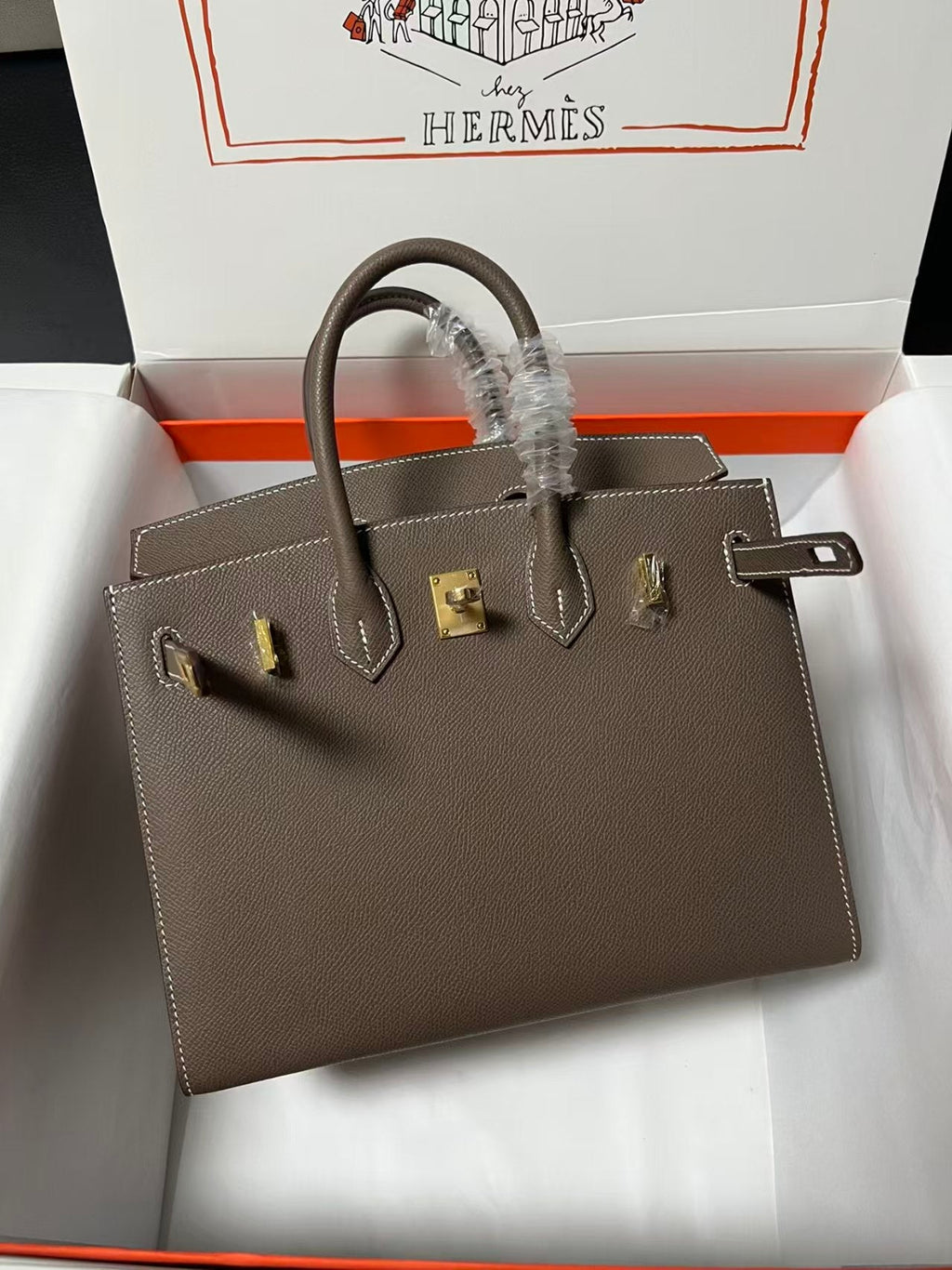 HM BIRKIN 30CM ETOUPE BROWN TOGO LEATHER GOLD HARDWARE