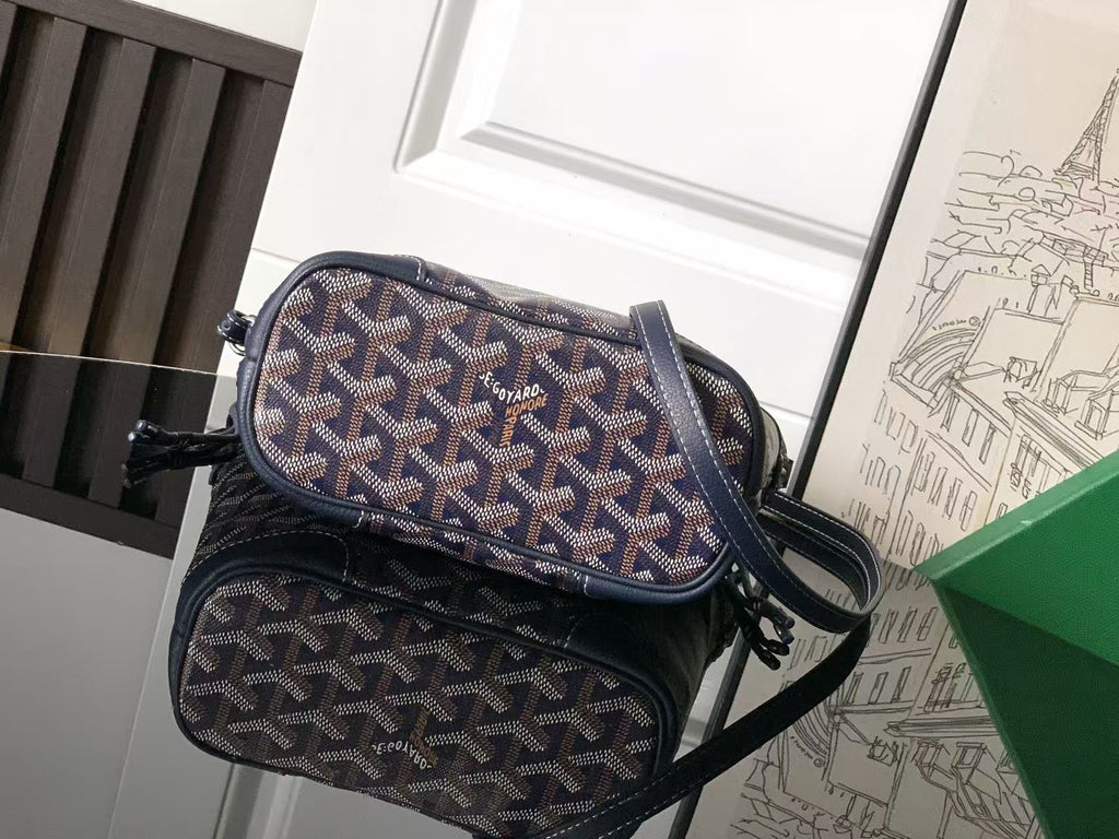 BELUGA MINI BAG 23 IN BLUE GOYARDINE CANVAS