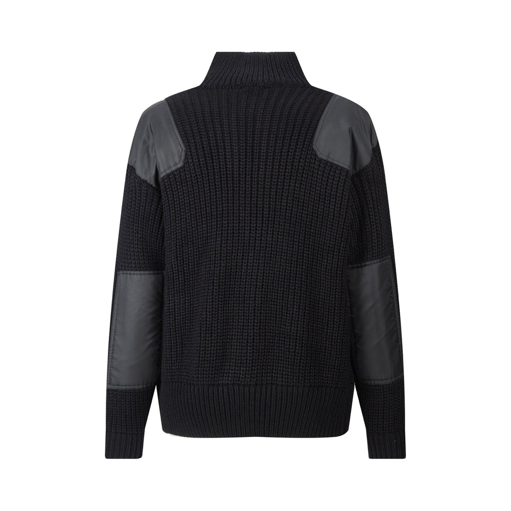 PRADA ZIP-UP IN BLACK WOOL