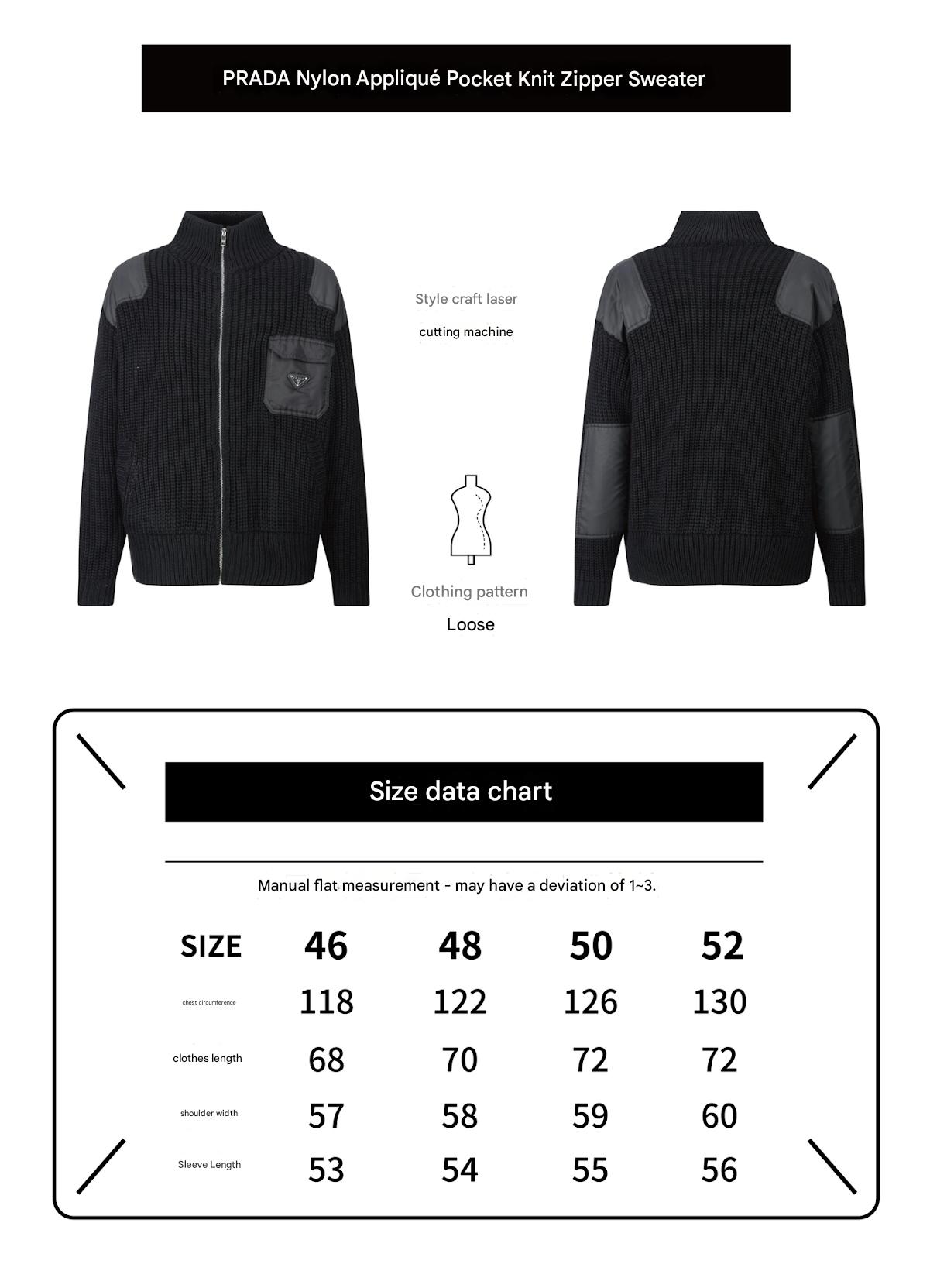 PRADA ZIP-UP IN BLACK WOOL