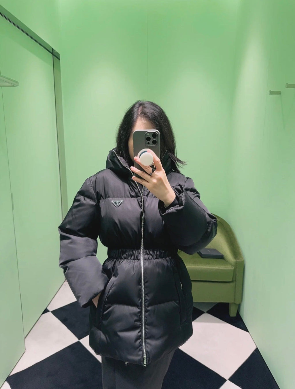 PRADA RE NYLON ZIPPER DOWN JACKET STYLE 1225