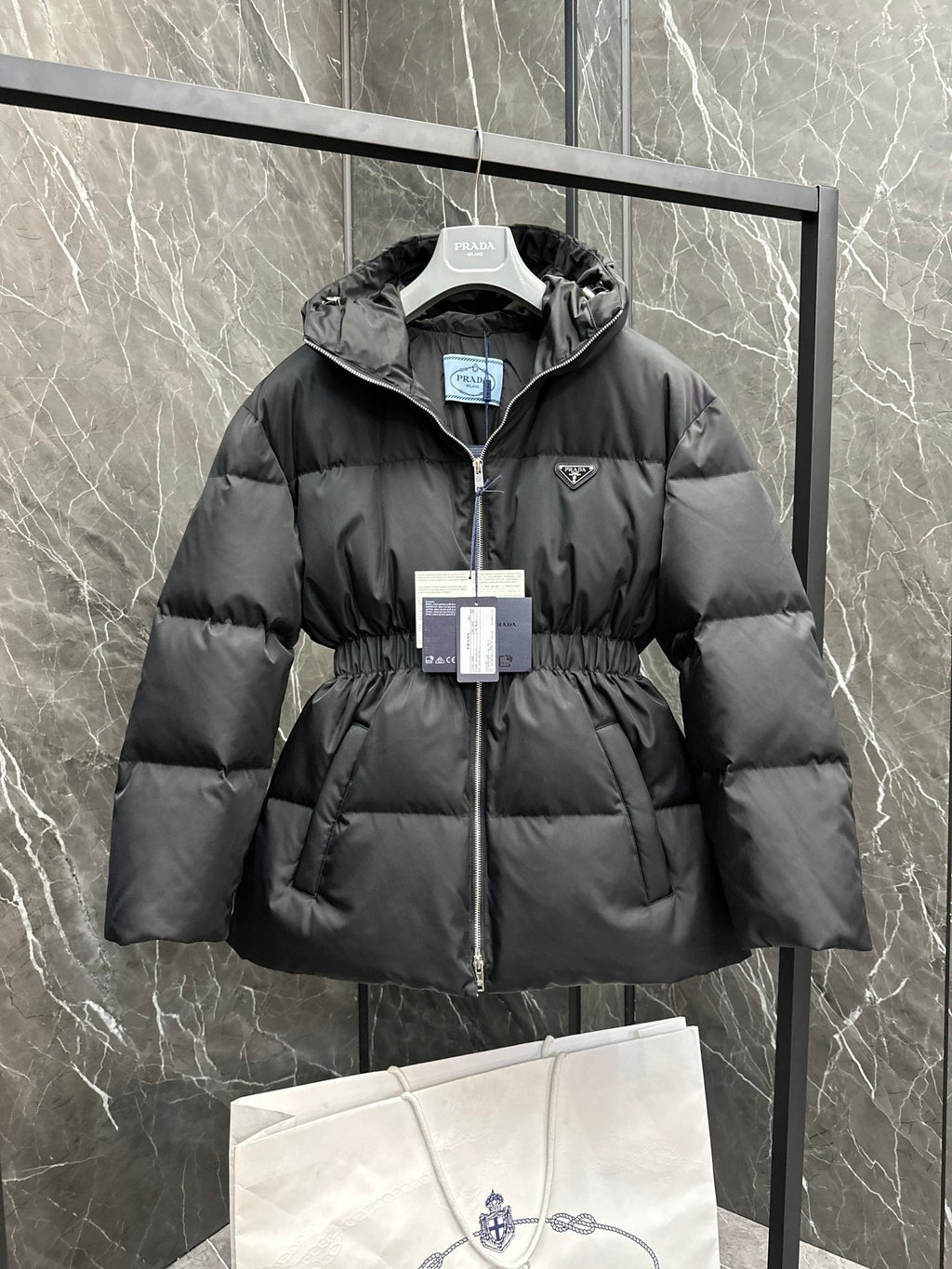 PRADA RE NYLON ZIPPER DOWN JACKET STYLE 1225