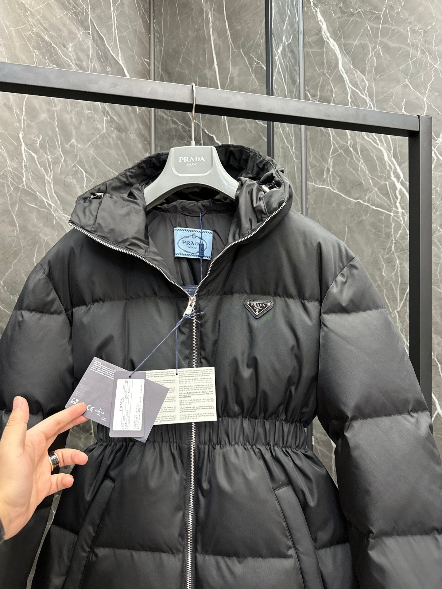 PRADA RE NYLON ZIPPER DOWN JACKET STYLE 1225