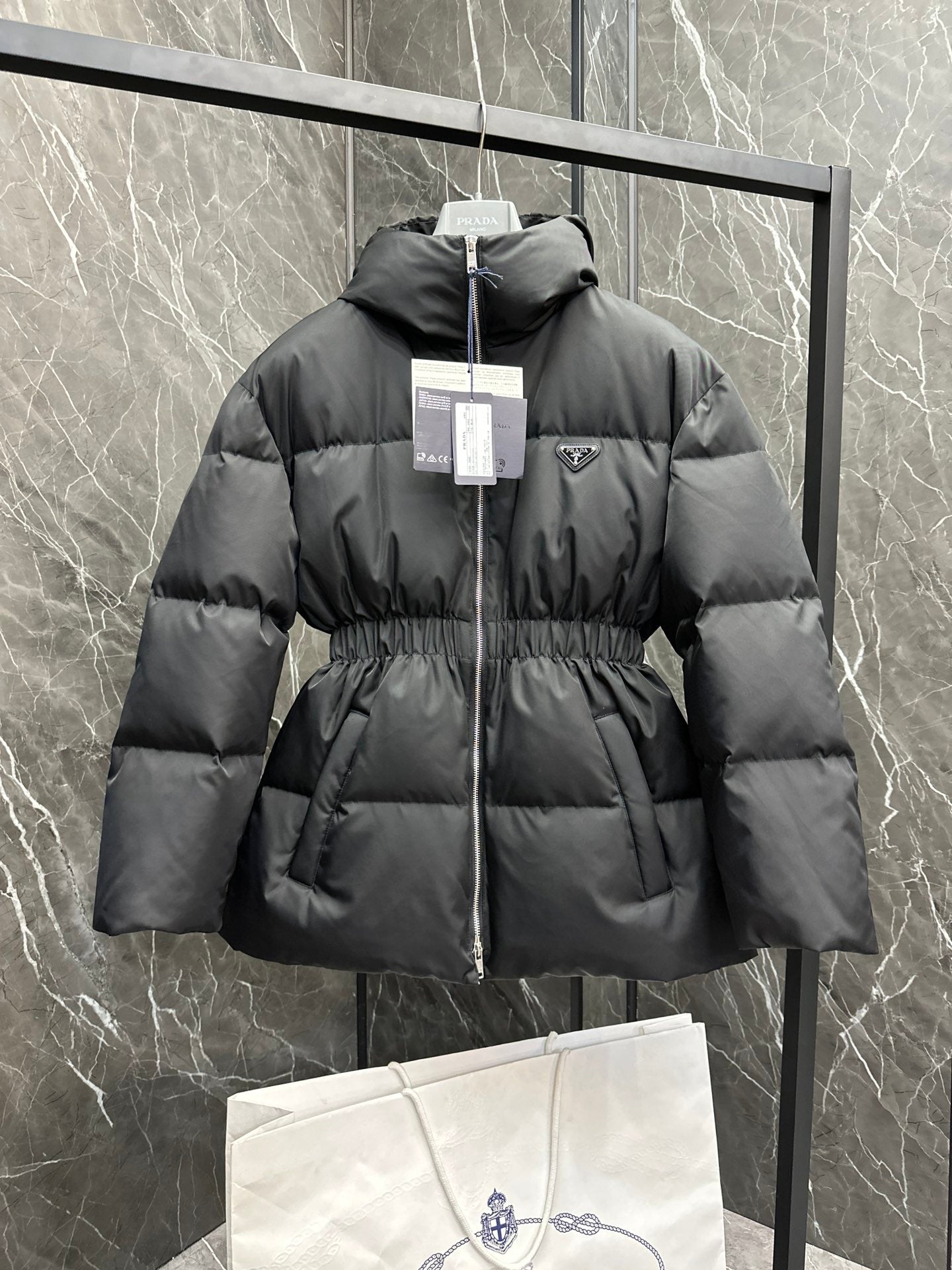 PRADA RE NYLON ZIPPER DOWN JACKET STYLE 1225