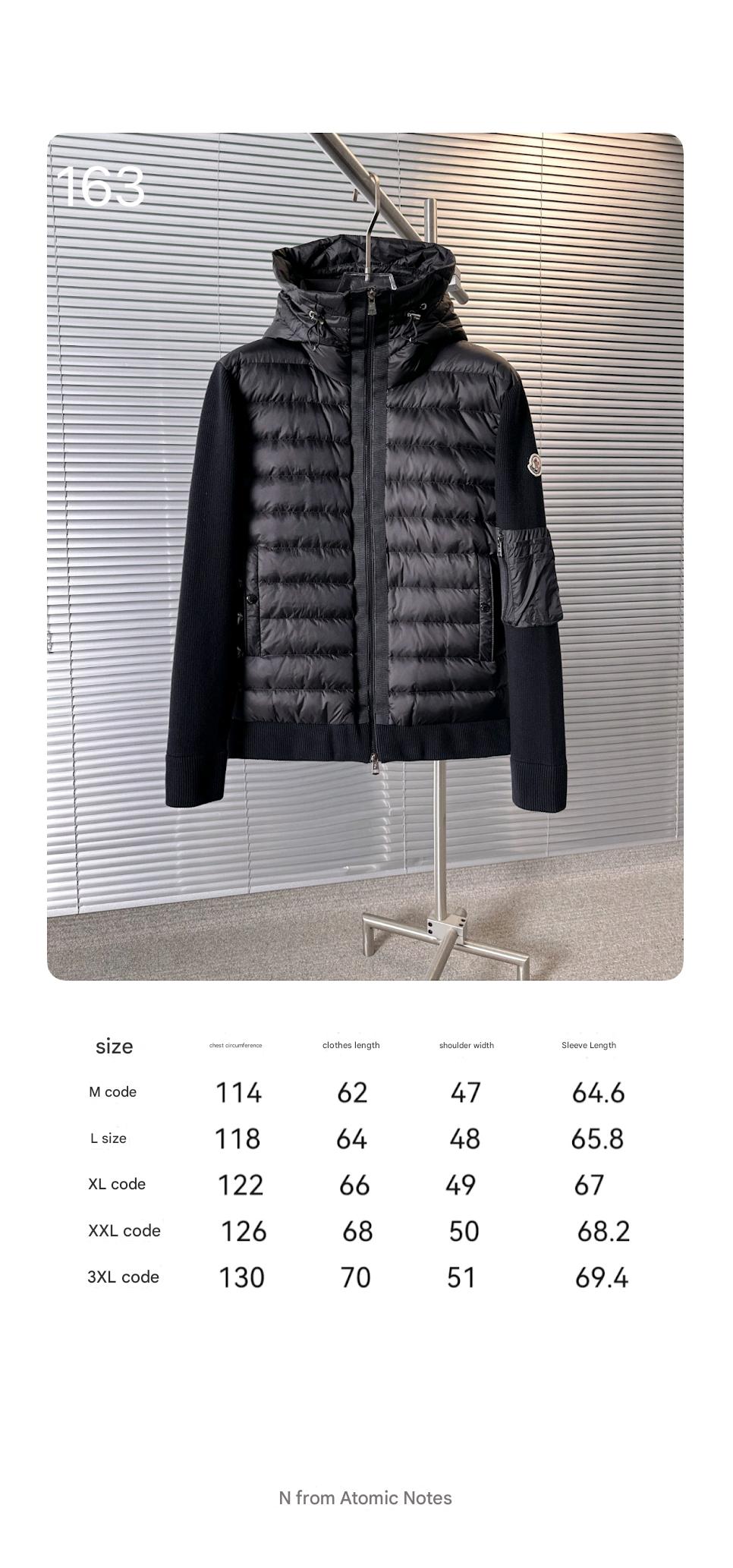 MONCLER BLACK PUFFER JACKET STYLE 2424