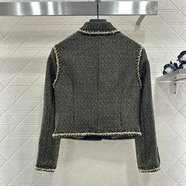 CHANEL SET IN BLACK MIX GOLD-TONE TWEED