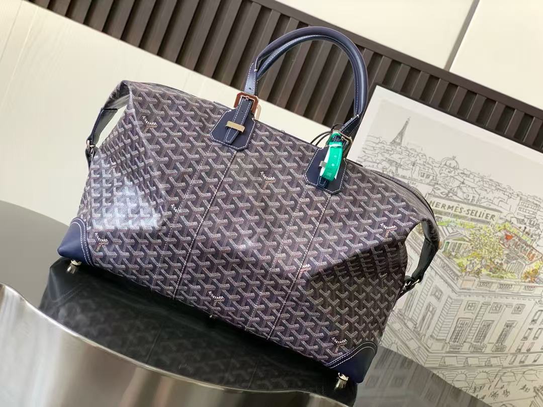 GOYARD BOEING 45 DUFFLE BAG IN NAVY BLUE GOYARDINE CANVAS
