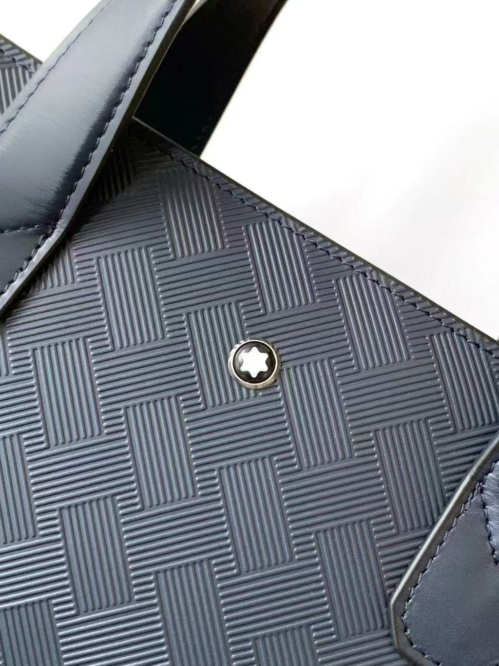 MONTBLANC EXTREME BRIEFCASE 37 IN NAVY BLUE CALFSKIN