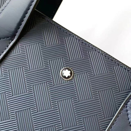MONTBLANC EXTREME BRIEFCASE 37 IN NAVY BLUE CALFSKIN