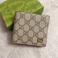 GUCCI BI-FOLD CARD HOLDER 11 IN BEIGE MIX BROWN MONOGRAM CANVAS