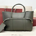 LP GHIERA SHOPPER BAG 40 IN MOSS GREEN CALFSKIN