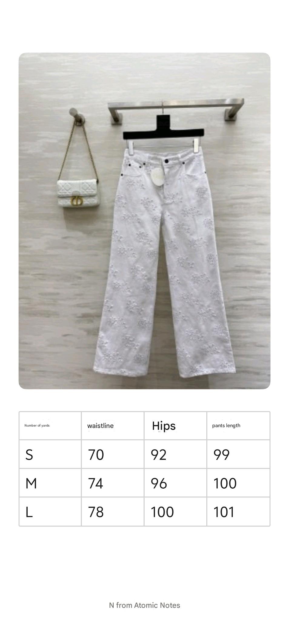 CHLOE 25S WHITE PANTS STYLE 002