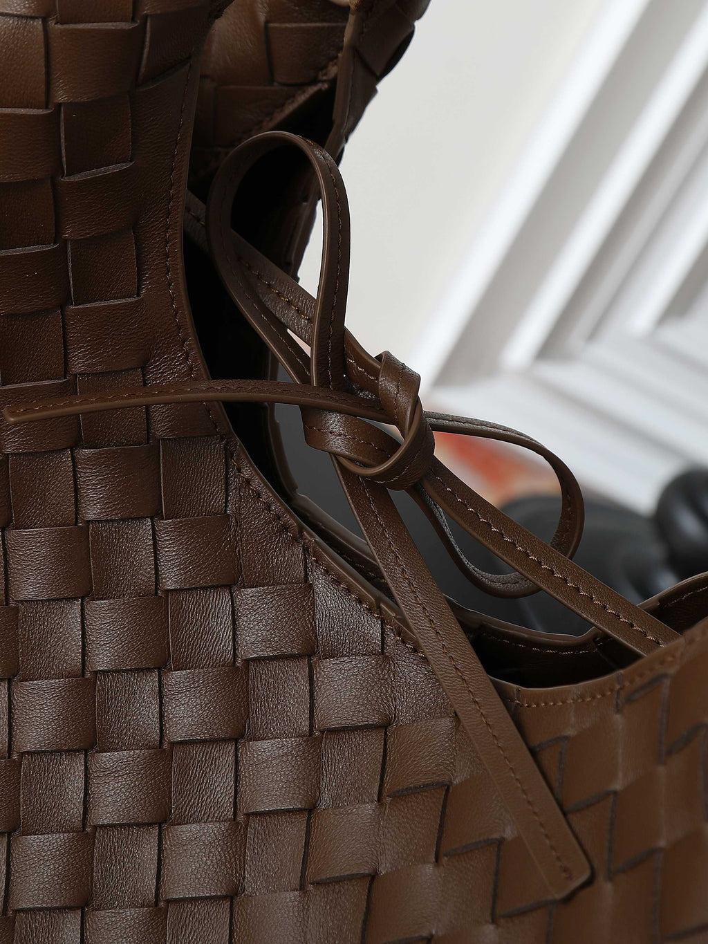 BV CAMPANA MEDIUM SHOULDER BAG 33 IN CHOCOLATE BROWN INTRECCIATO CALFSKIN