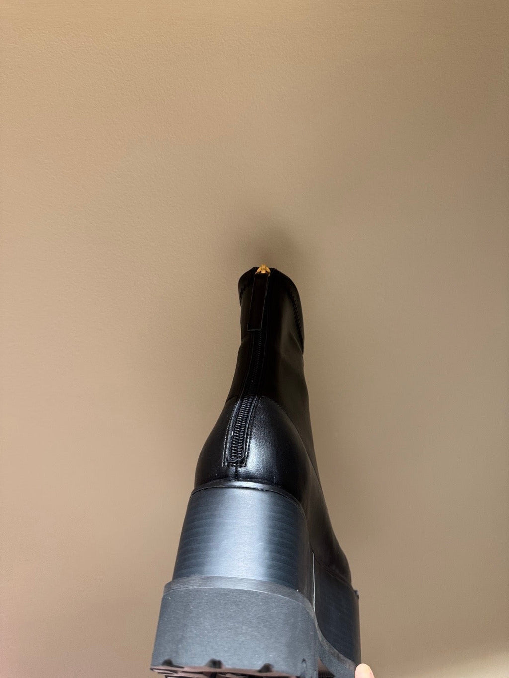 SCHIAPARELLI PLATFORM BOOTS IN BLACK CALFSKIN