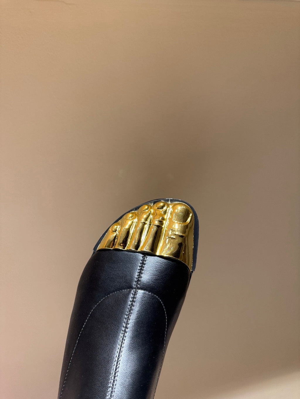 SCHIAPARELLI PLATFORM BOOTS IN BLACK CALFSKIN