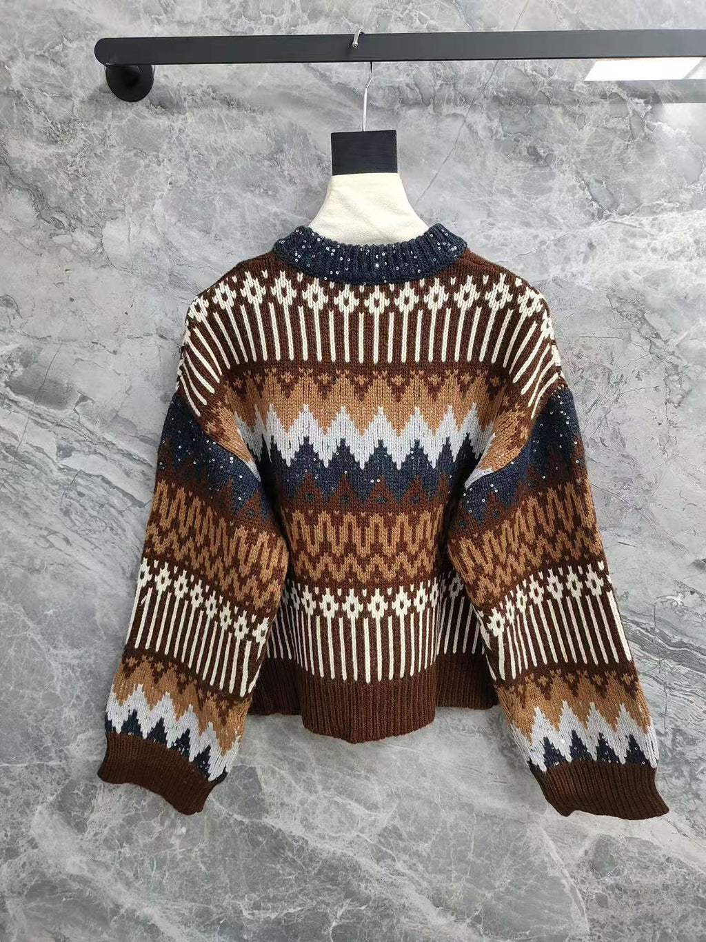 BRUNELLO CUCINELLI CREWNECK SWEATER IN COLORFUL QA3