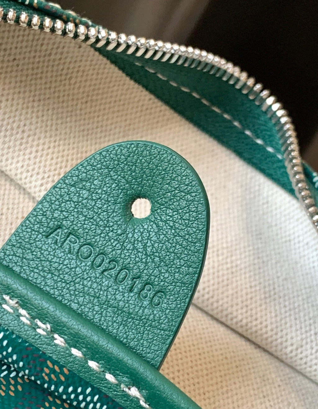 SAINT LOUIS 30 IN GREEN GOYARDINE CANVAS MIX CALFSKIN
