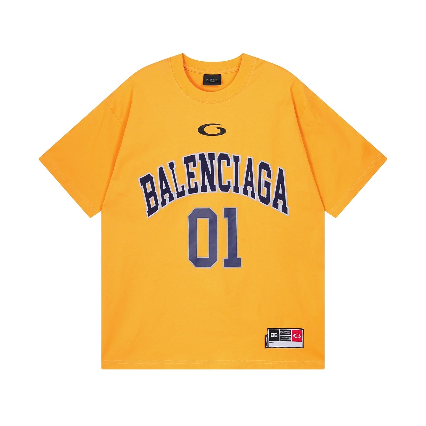 BALENCIAGA BASKETBALL OVERSIZED T-SHIRT IN YELLOW