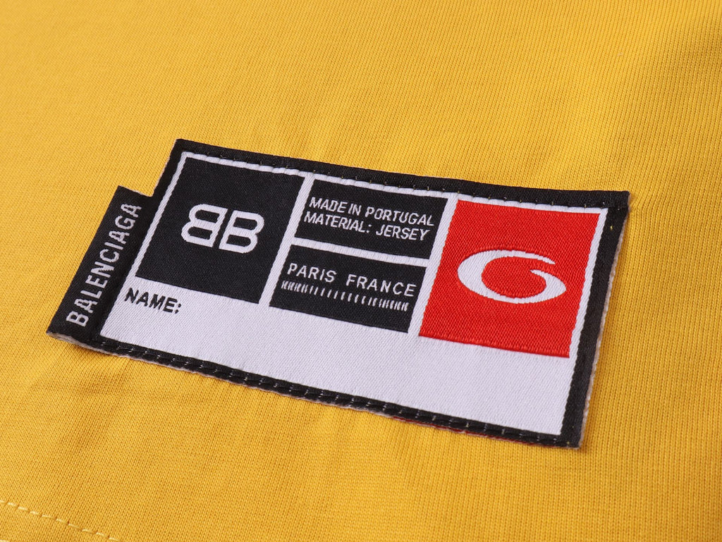 BALENCIAGA BASKETBALL OVERSIZED T-SHIRT IN YELLOW