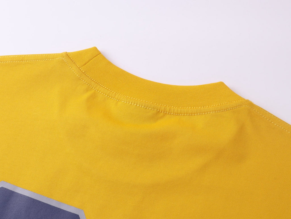 BALENCIAGA BASKETBALL OVERSIZED T-SHIRT IN YELLOW