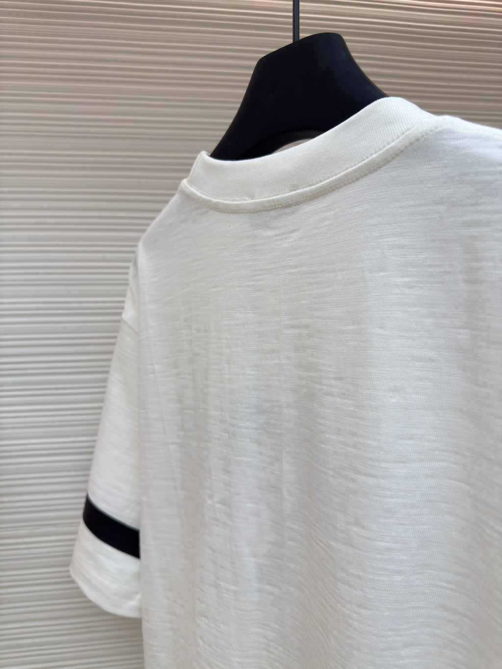 DIOR LEWIS HAMILTON T-SHIRT IN WHITE AND BLUE GRAPHIC LOGO