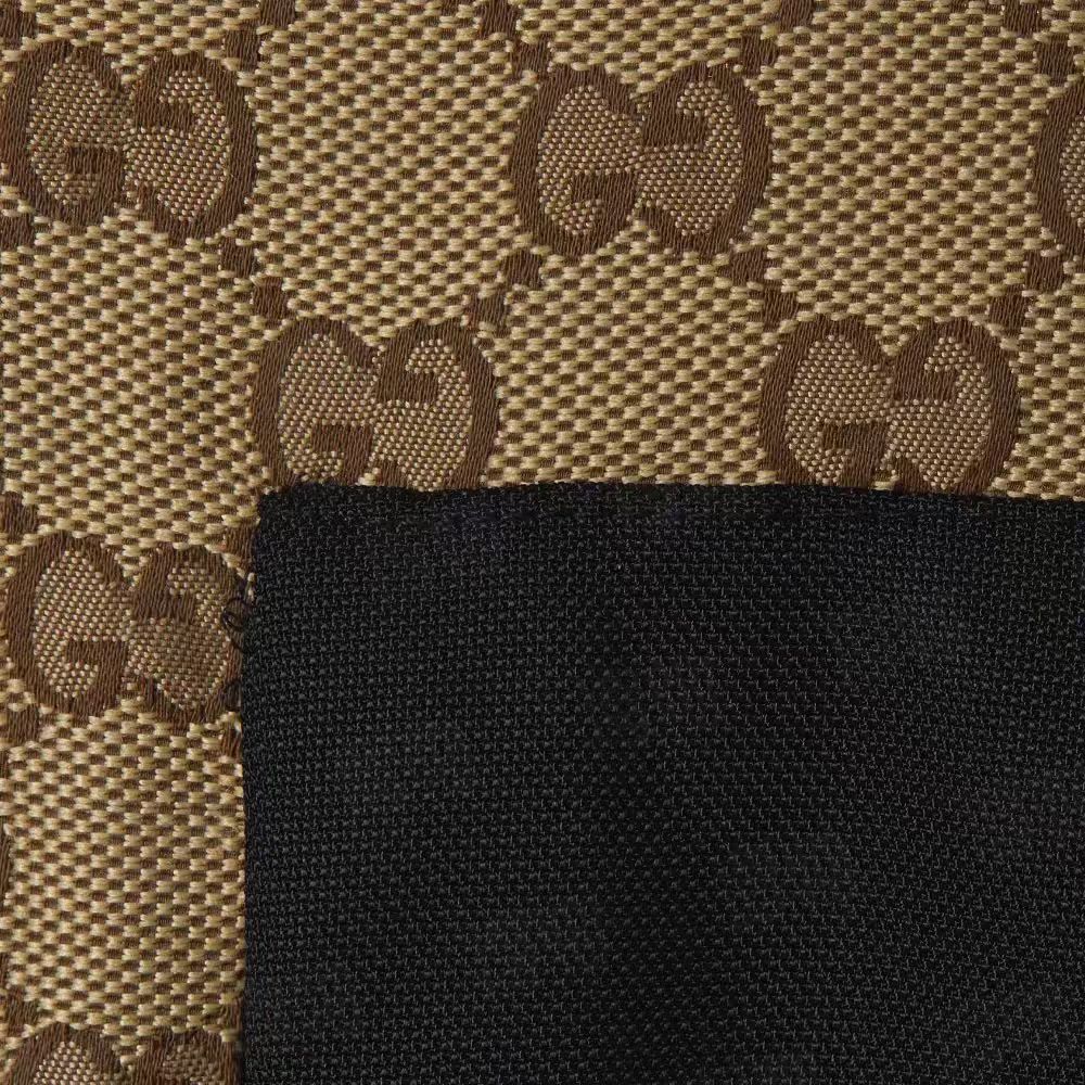GG TECHNICAL FABRIC JACQUARD JACKET IN BEIGE AND DARK BROWN