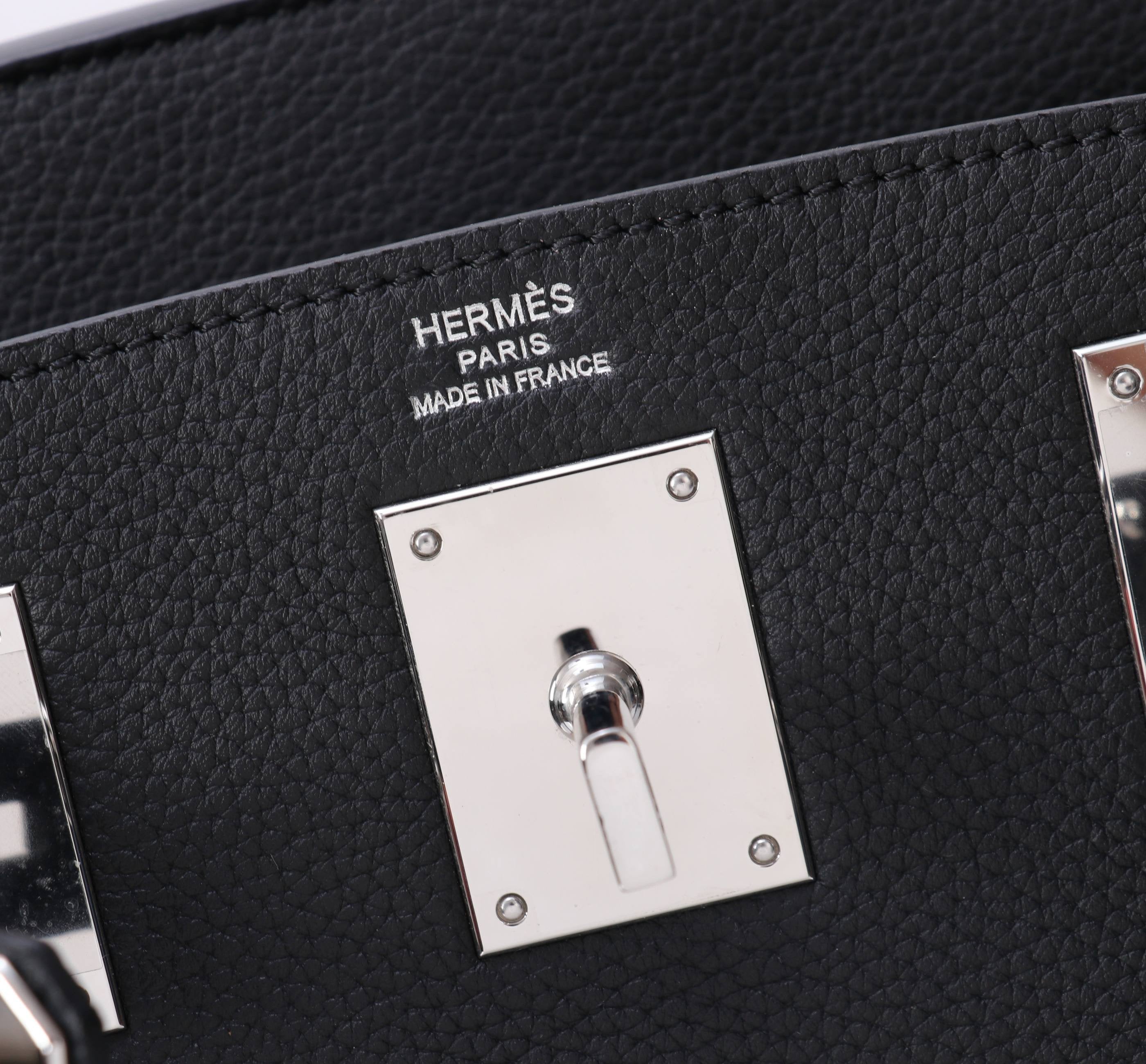 HAC A DOS PM BACKPACK 28 IN BLACK TOGO LEATHER