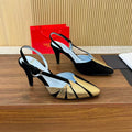 VALENTINO GARAVANI FOLIEFOLIAGE SLINGBACK PUMPS IN BLACK MIX GOLD