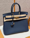 HERMES BIRKIN 35CM IN DARK NAVY BLUE TOGO GOLD HARDWARE