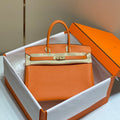 HERMES BIRKIN 35 IN LIGHT ORANGE TOGO LEATHER  GOLD HARDWARE
